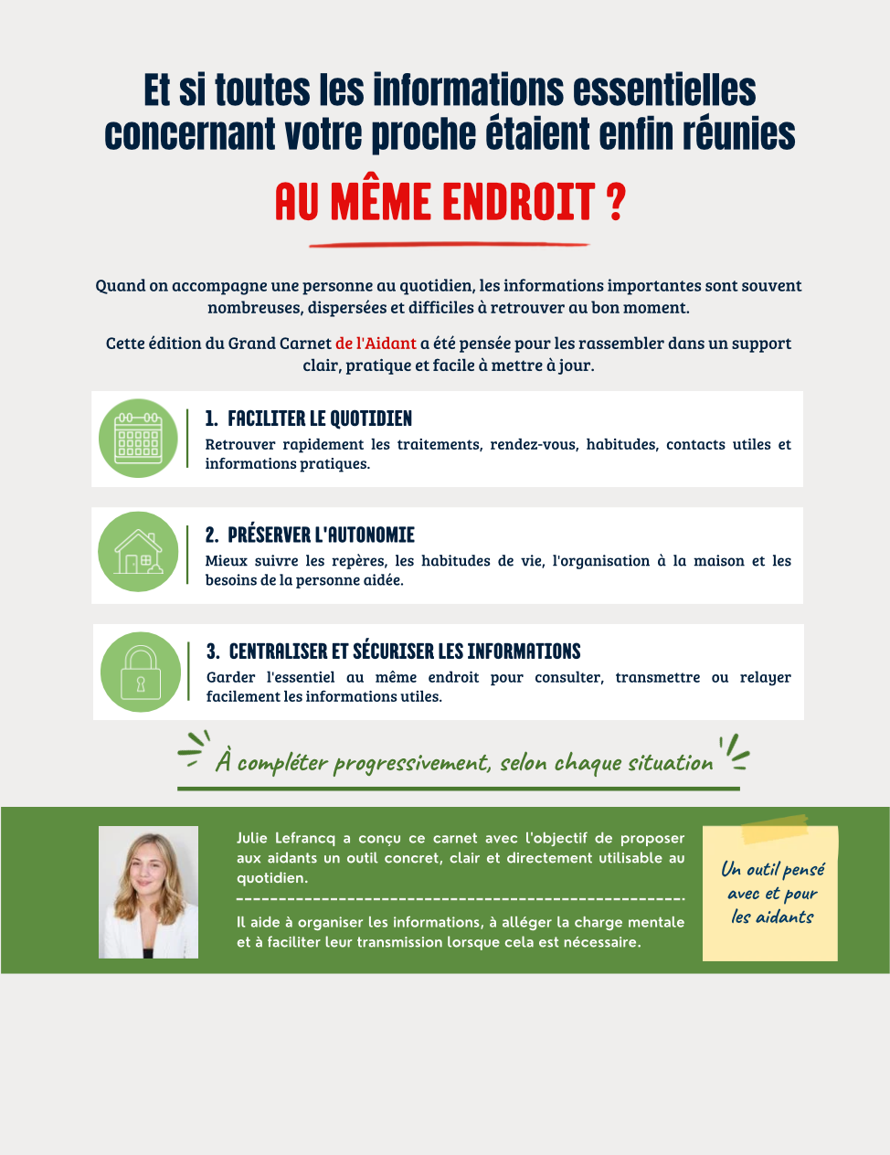 Le Grand Carnet de l'Aidant - Spécial Parkinson