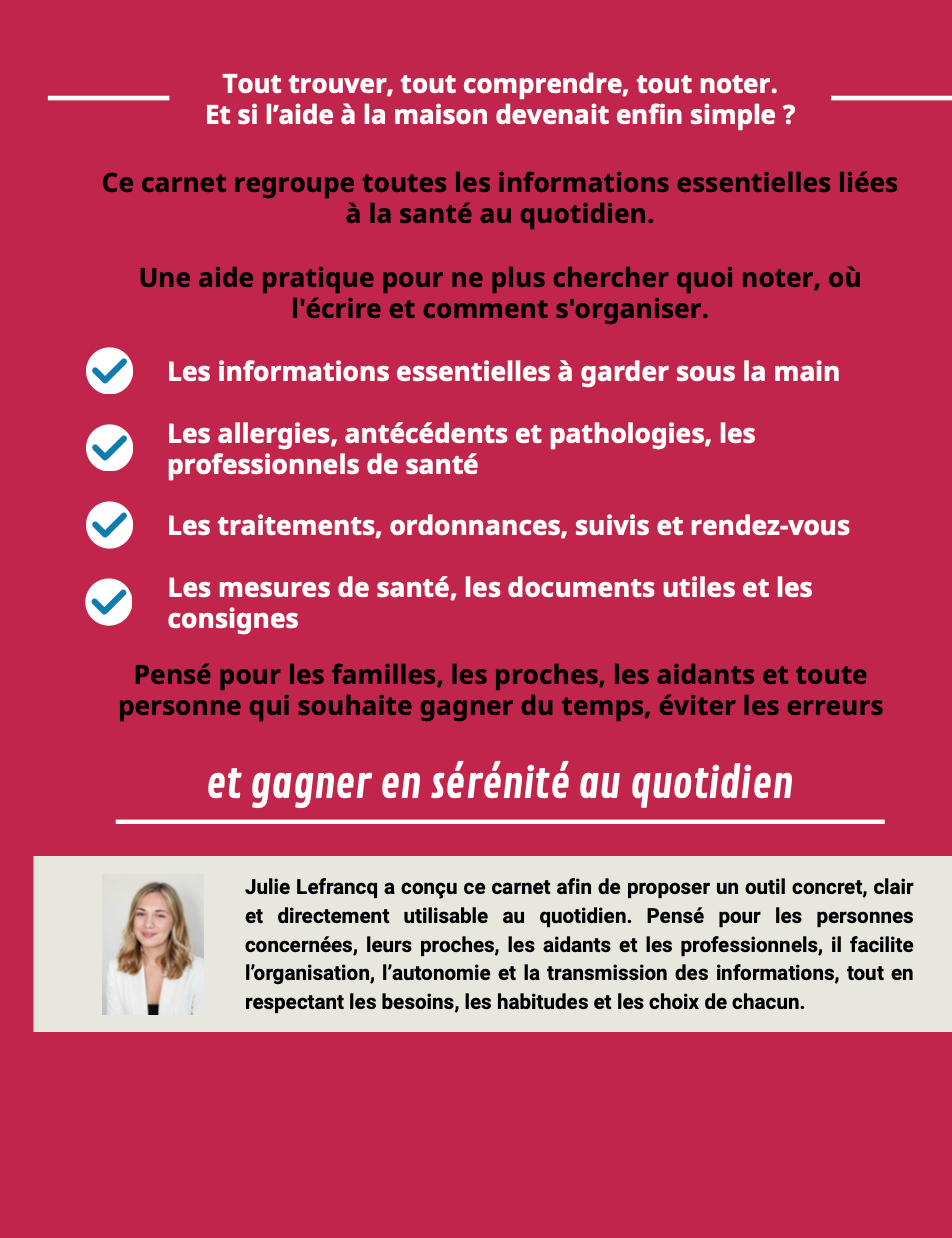 Le petit carnet de ma santé au quotidien